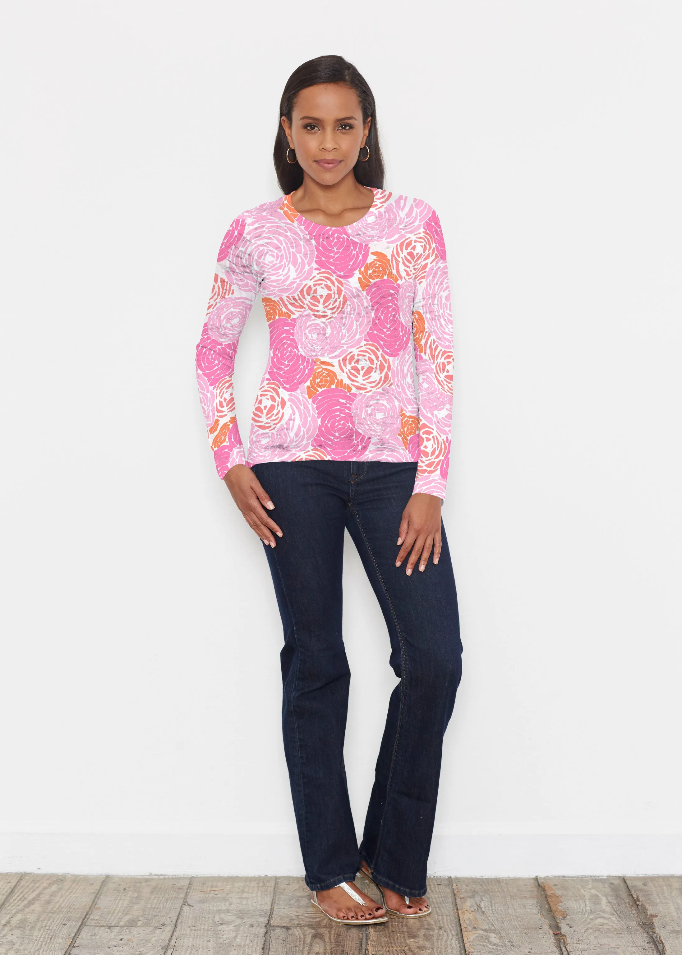 Chrysanthemum Pink (4074) ~ Signature Long Sleeve Crew Shirt