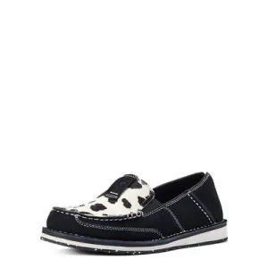 CL10042529 Ariat Ladies Cruiser Black Sued / Black & White Hair On