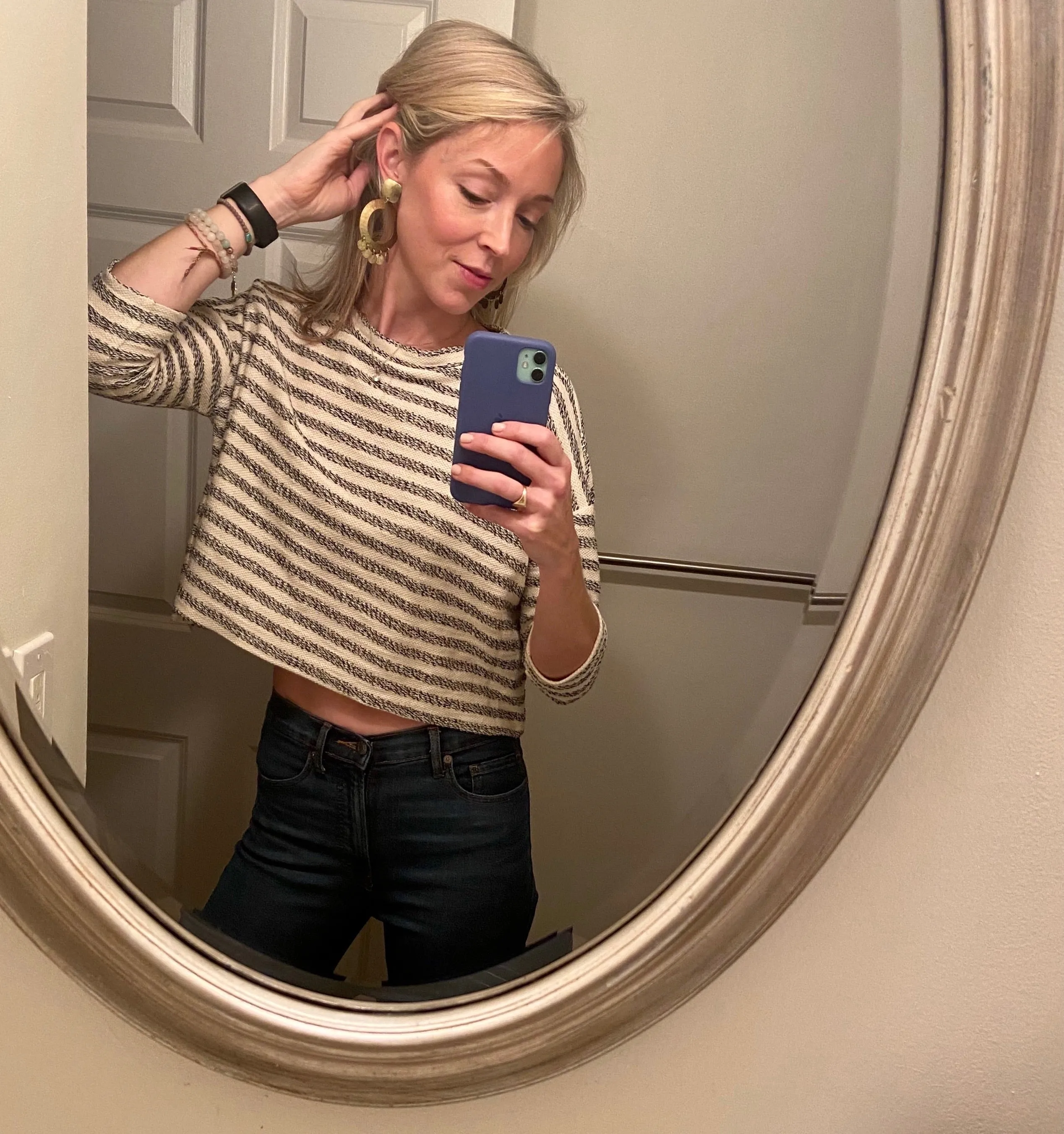 Clemmie Top in Carmel Stripe Knit