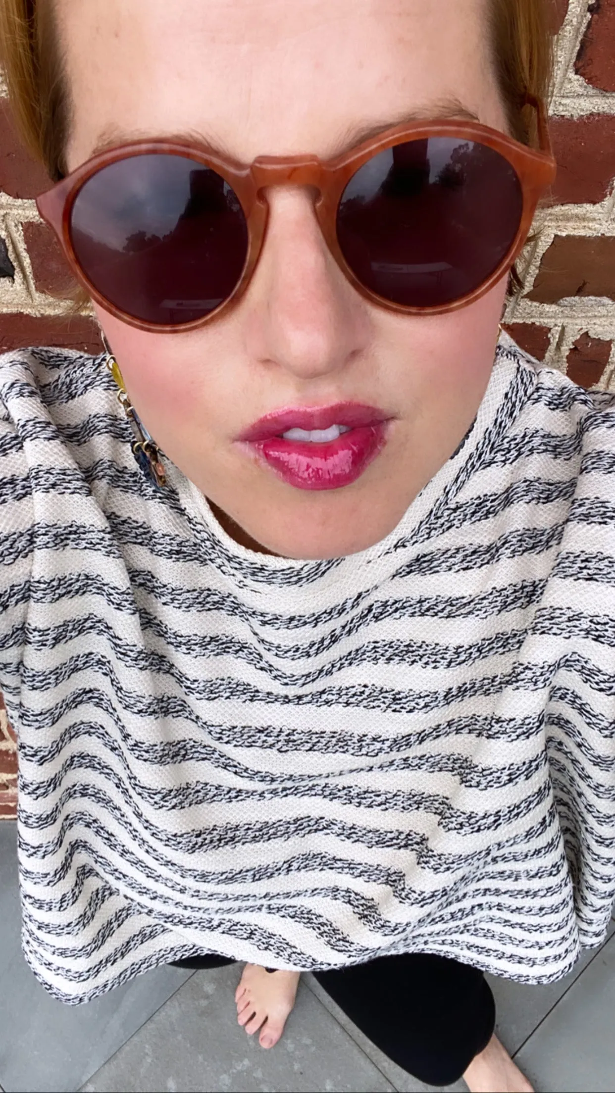 Clemmie Top in Carmel Stripe Knit