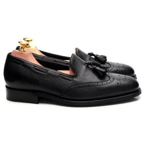 'Clive' Black Leather Tassel Loafer UK 7.5 F