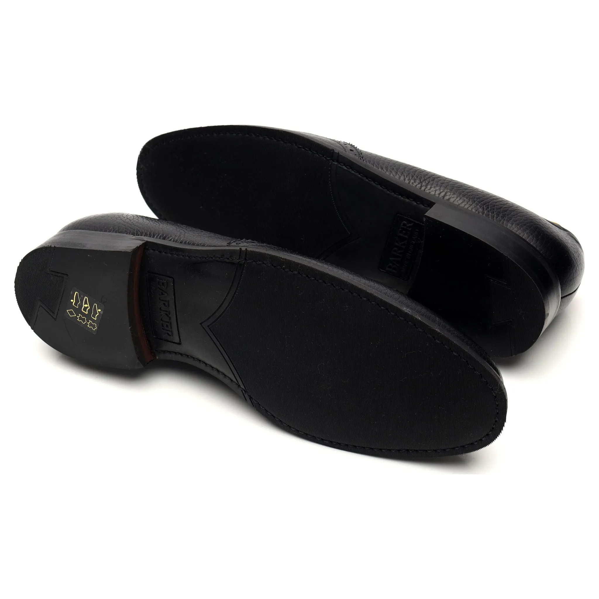 'Clive' Black Leather Tassel Loafer UK 7.5 F