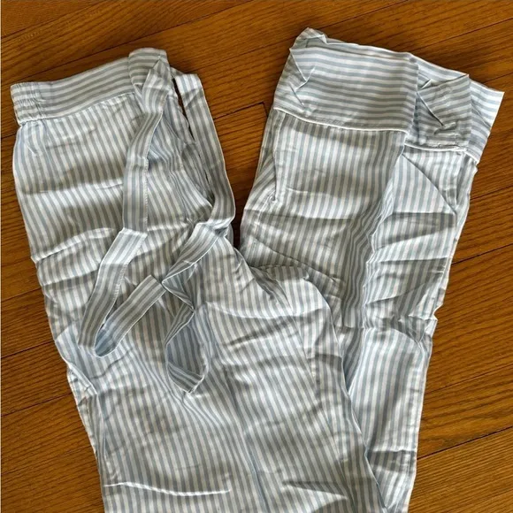COPY - Ettitude Pajama Pants Bamboo Sateen Sz MStarlight Blue White Stripes NE…