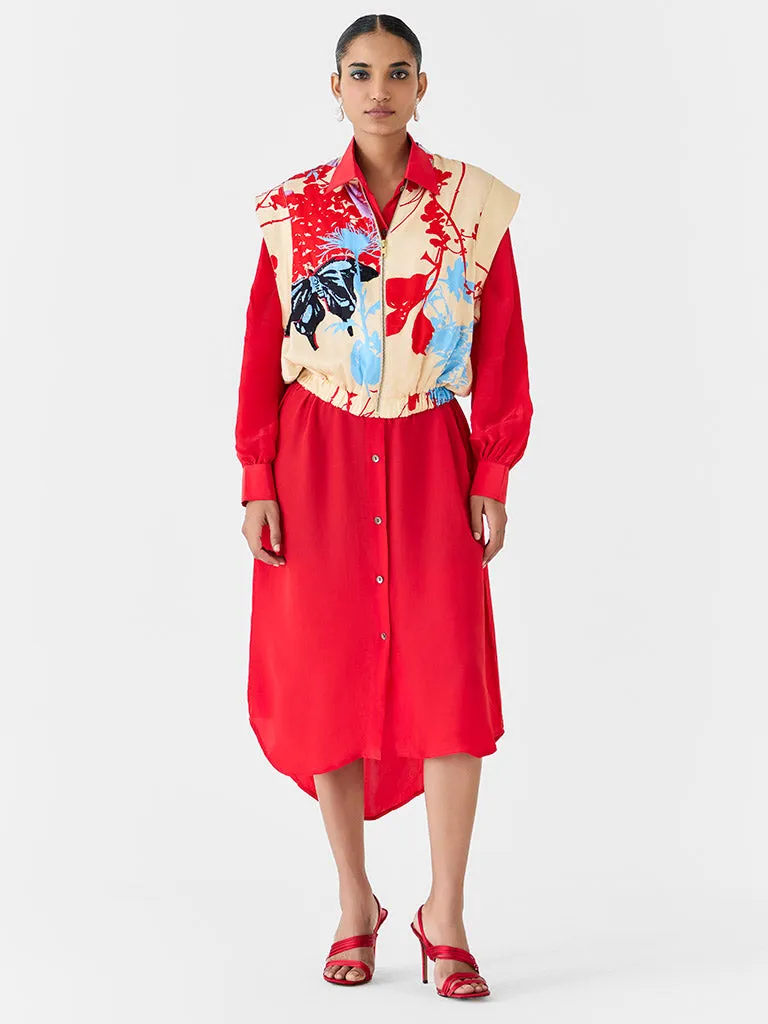 Cream Ikigai Bolero & Shirt Dress Set