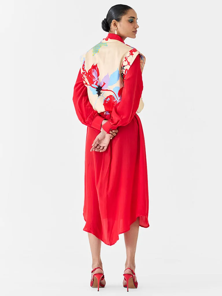 Cream Ikigai Bolero & Shirt Dress Set
