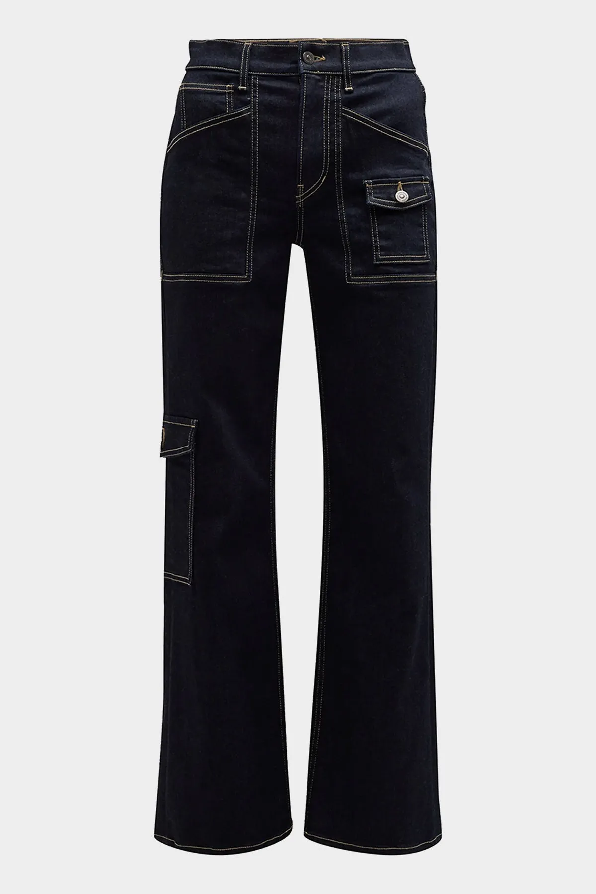 Crosbie Wide Leg Loafer Cargo Jean in Oxford