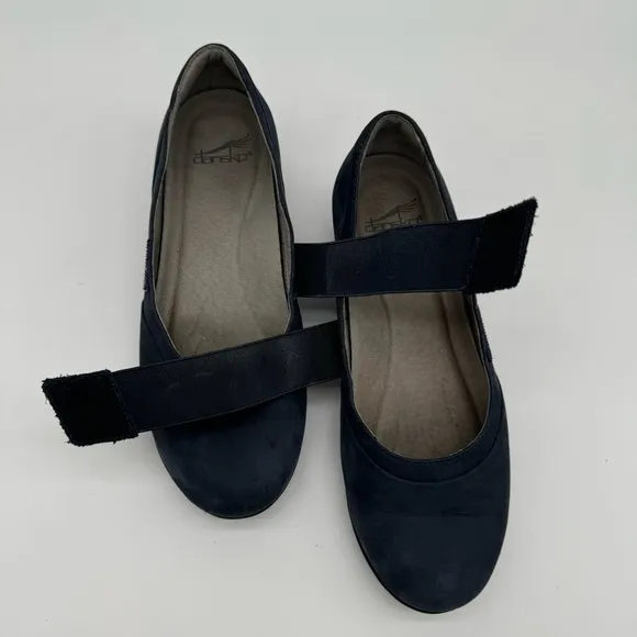 Dansko Navy Blue Genuine Leather Mary Jane Loafer Size EU 36/US 5.5-6