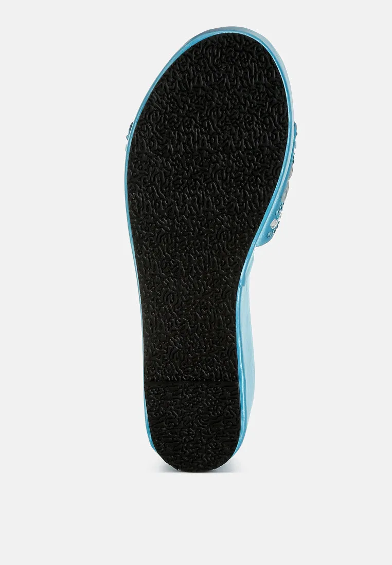 Diamante & Rhinestone Detail Stylish Flatforms by RUW