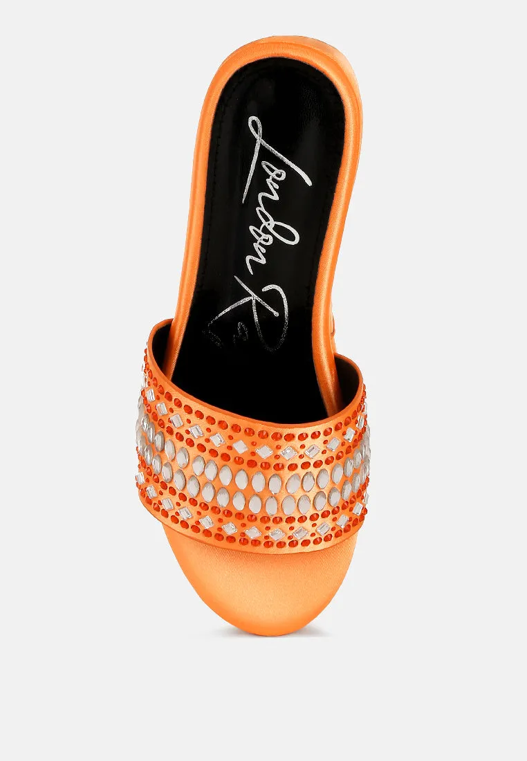 Diamante & Rhinestone Detail Stylish Flatforms by RUW
