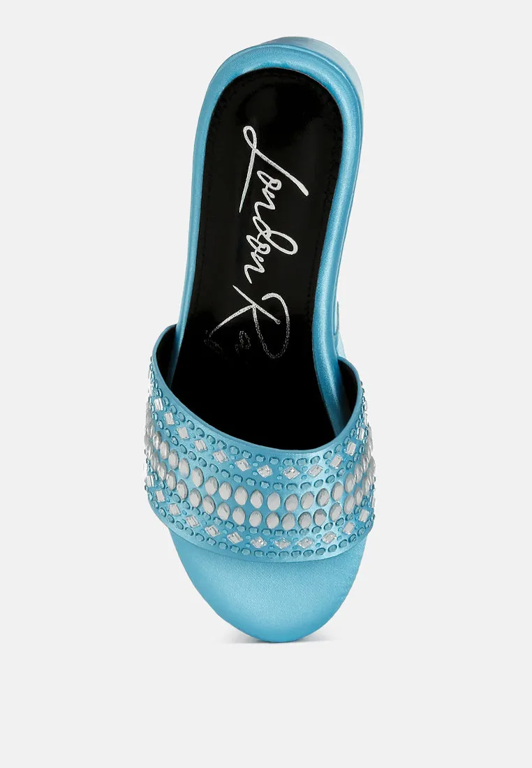 Diamante & Rhinestone Detail Stylish Flatforms by RUW