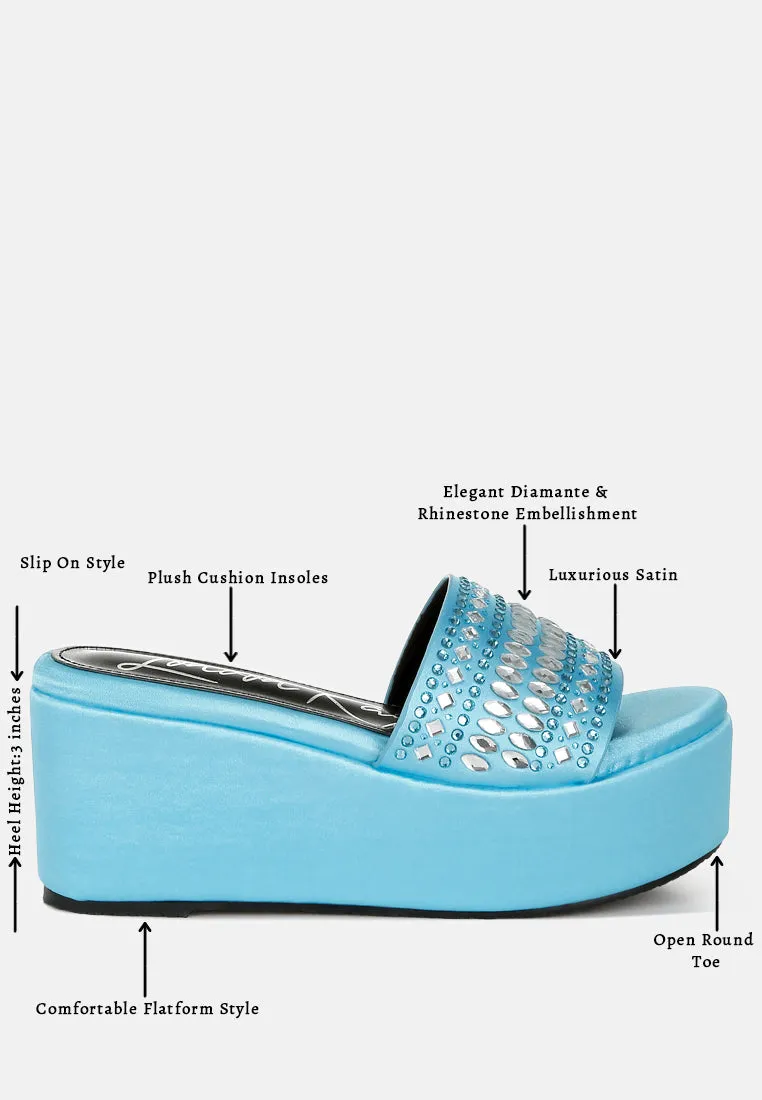Diamante & Rhinestone Detail Stylish Flatforms by RUW