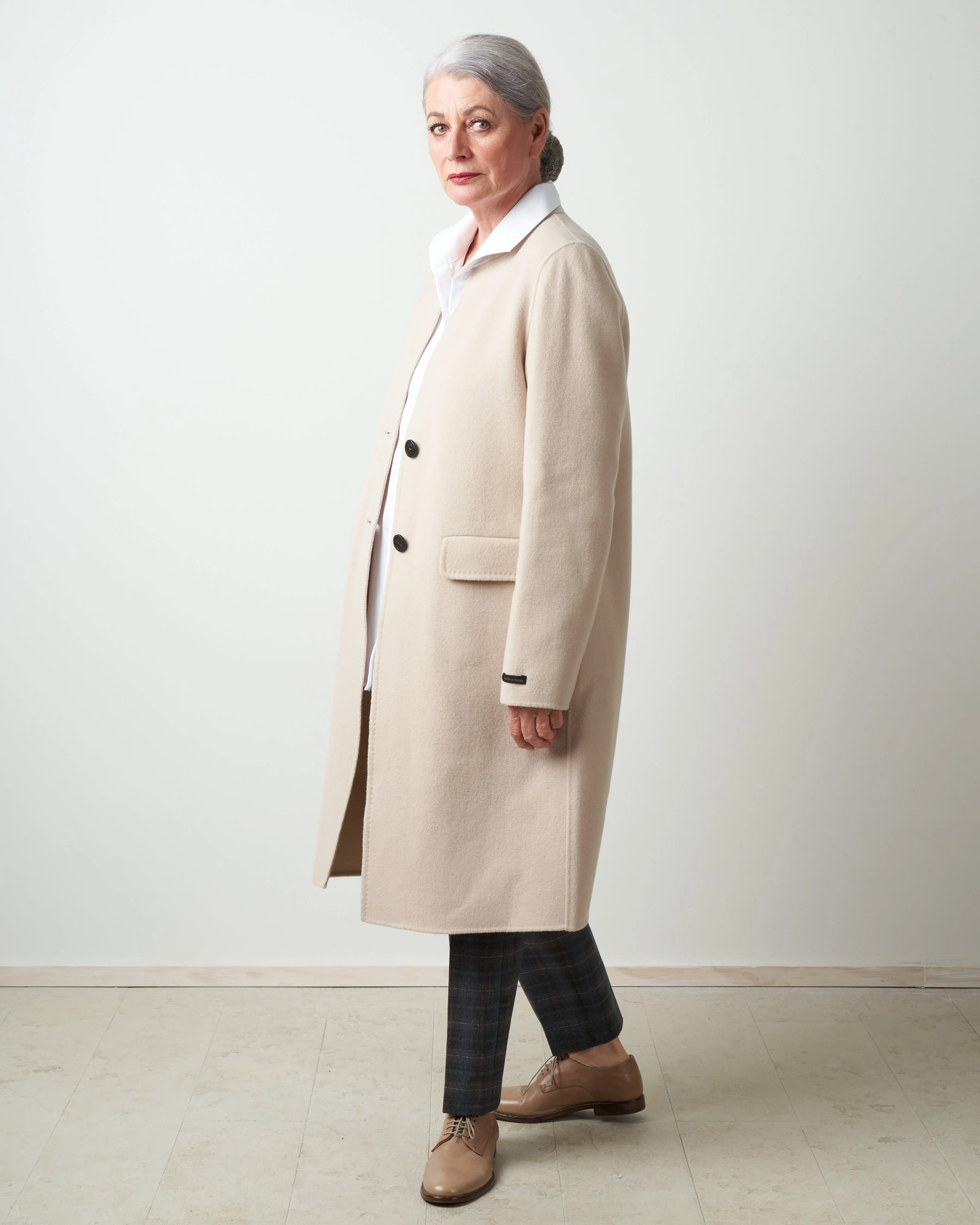 double face coat - beige