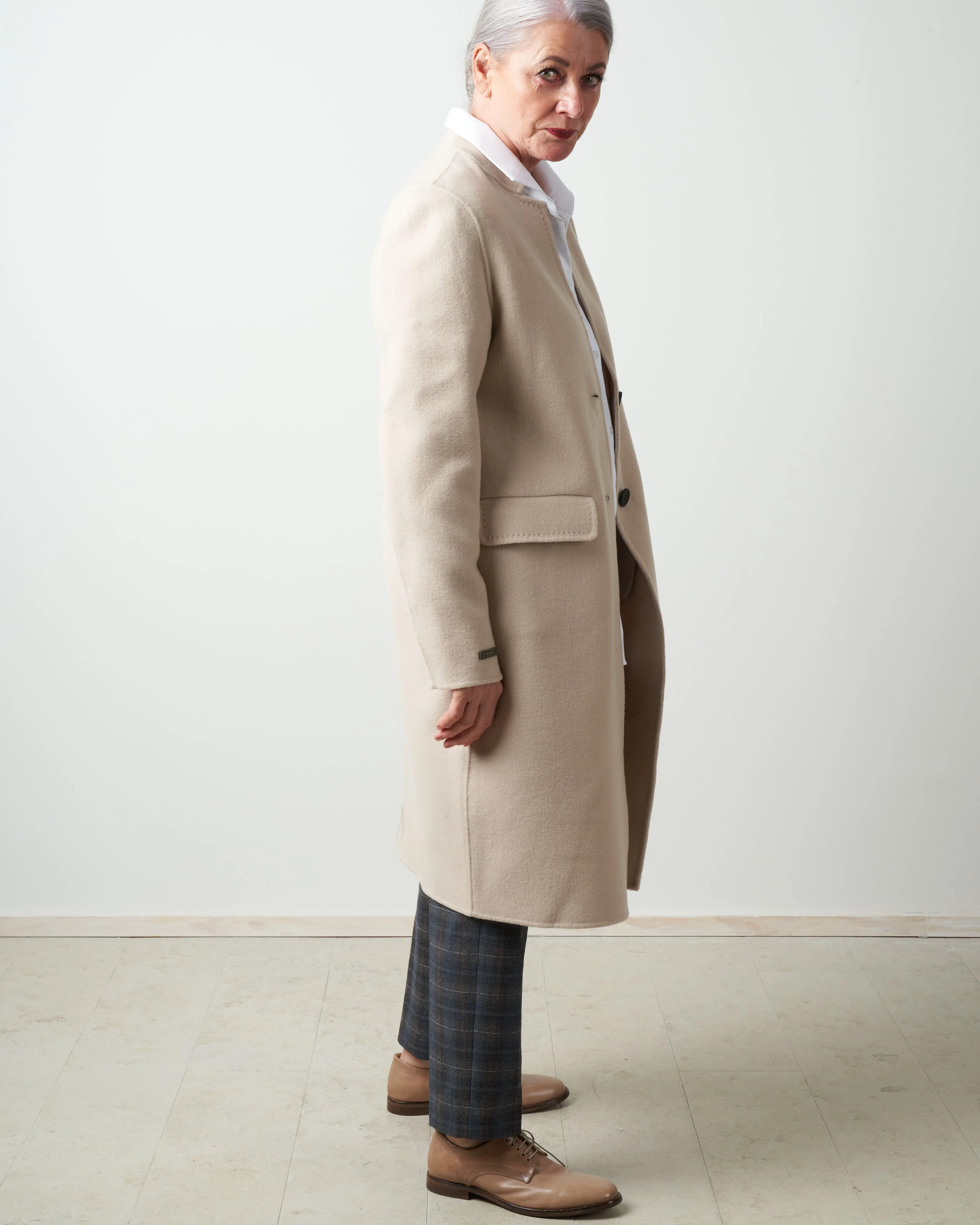 double face coat - beige