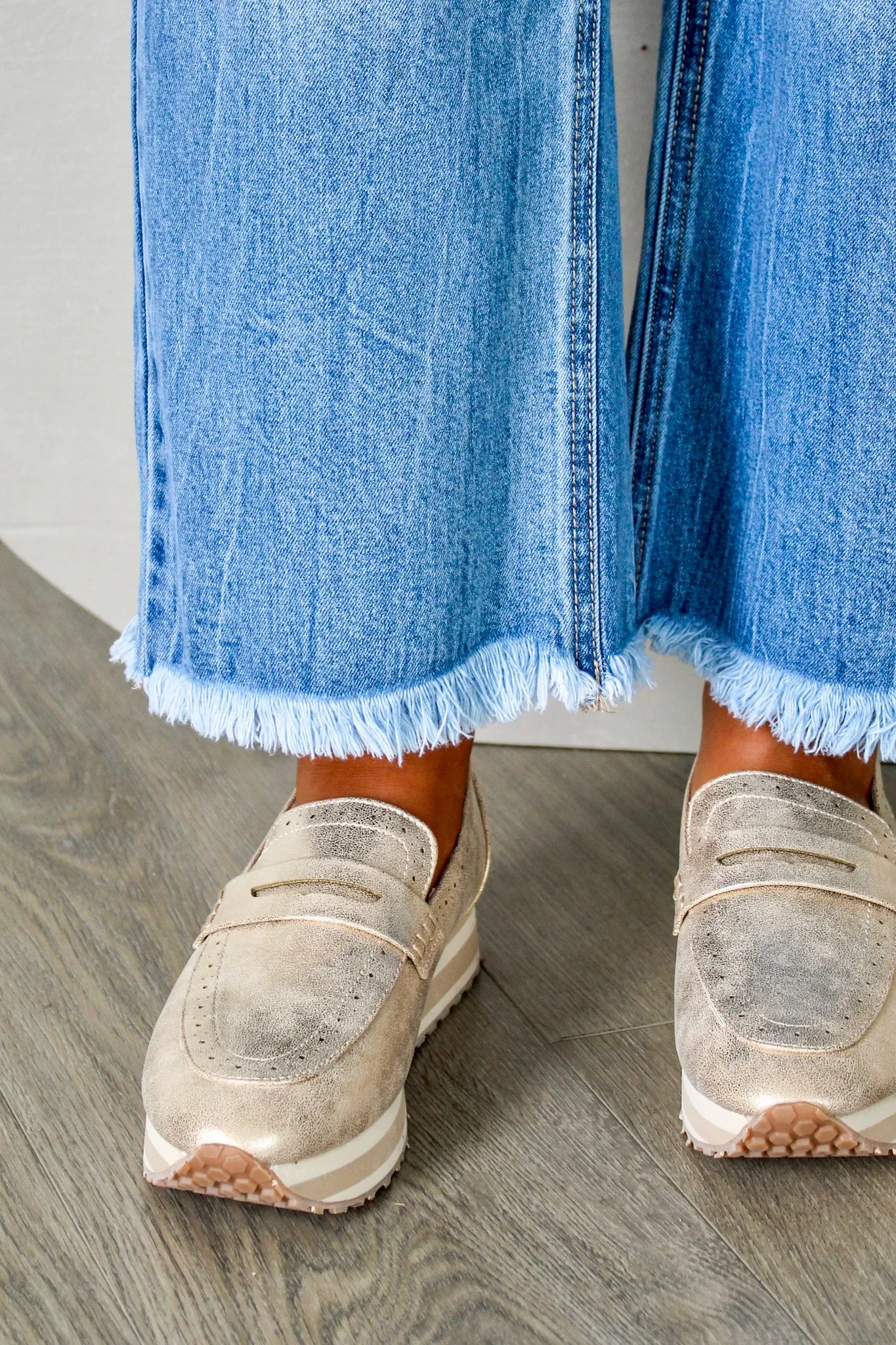 Effortlessly Elevated Platform Loafer • Gold