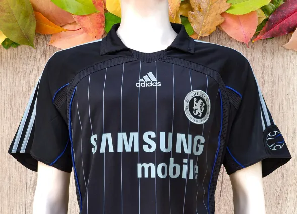 ENGLISH PREMIER CHELSEA 2006-07 FA CUP & LEAGUE CUP CHAMPION ADIDAS JERSEY 3rd SHIRT MEDIUM # 061079   SOLD OUT