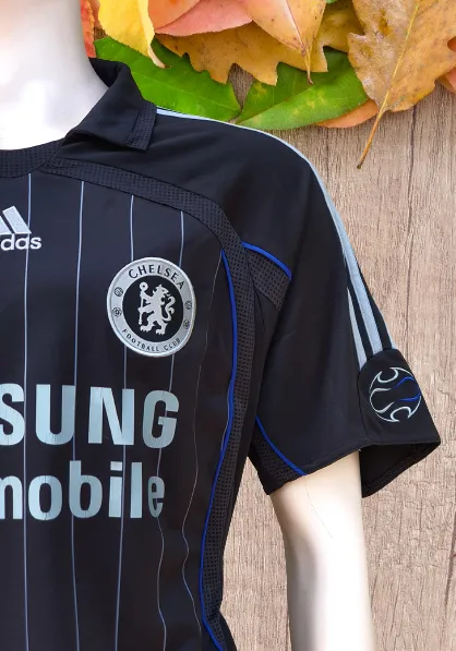 ENGLISH PREMIER CHELSEA 2006-07 FA CUP & LEAGUE CUP CHAMPION ADIDAS JERSEY 3rd SHIRT MEDIUM # 061079   SOLD OUT