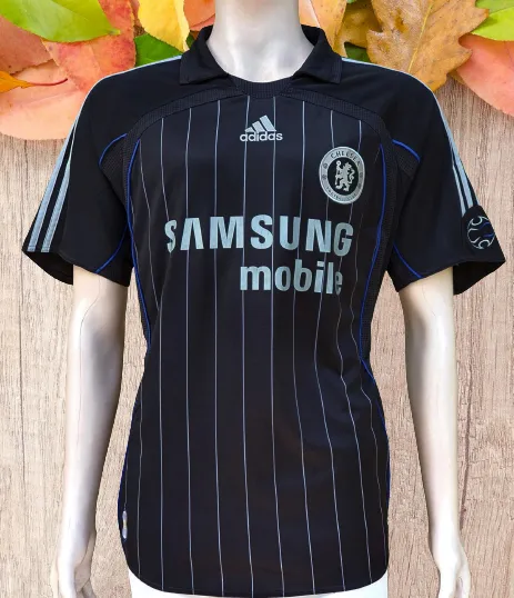 ENGLISH PREMIER CHELSEA 2006-07 FA CUP & LEAGUE CUP CHAMPION ADIDAS JERSEY 3rd SHIRT MEDIUM # 061079   SOLD OUT