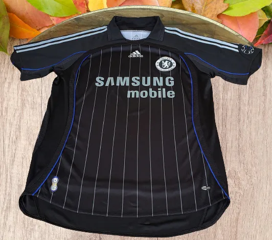 ENGLISH PREMIER CHELSEA 2006-07 FA CUP & LEAGUE CUP CHAMPION ADIDAS JERSEY 3rd SHIRT MEDIUM # 061079   SOLD OUT