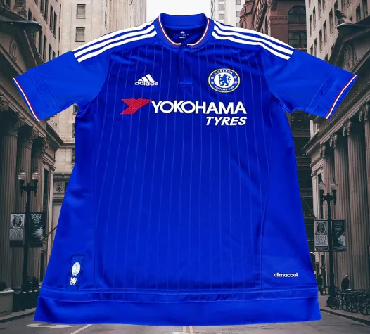 ENGLISH PREMIER CHELSEA 2015-16 FA COMMUNITY SHIELDS RUNNER-UP HOME ADIDAS JERSEY SHIRT SMALL # AH5104
