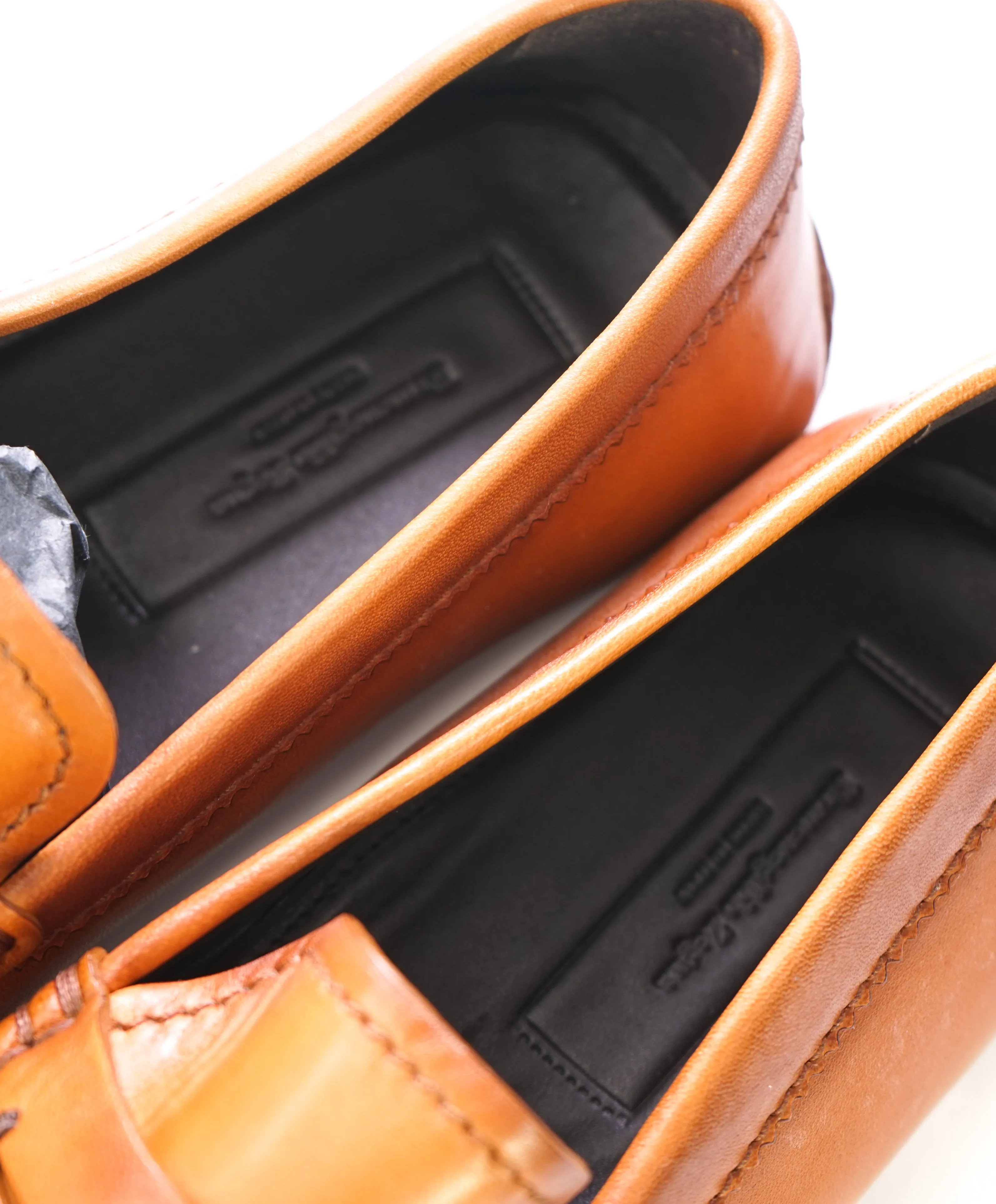 ERMENEGILDO ZEGNA - Brown Tan Leather "Morris" Loafer Driver Shoe - 10.5