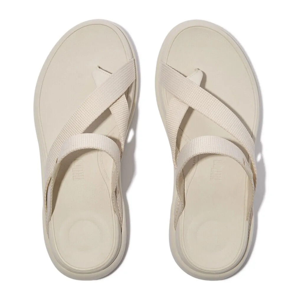 F-Mode Go Webbing Flatform Sling Sandals - Paris Beige