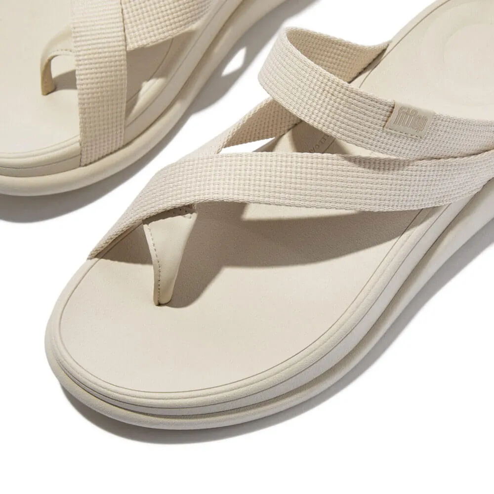 F-Mode Go Webbing Flatform Sling Sandals - Paris Beige