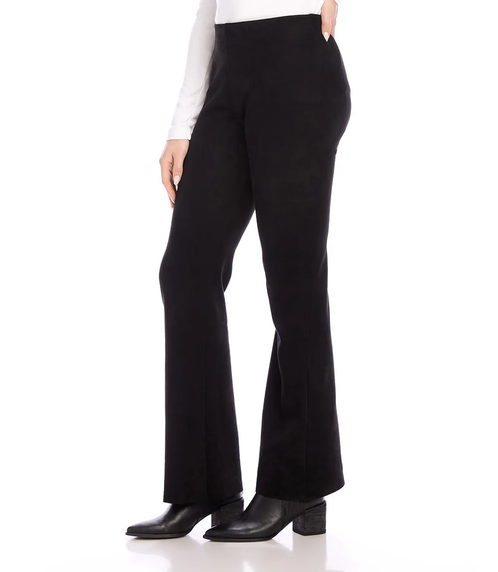 Faux Suede Bootcut Pants