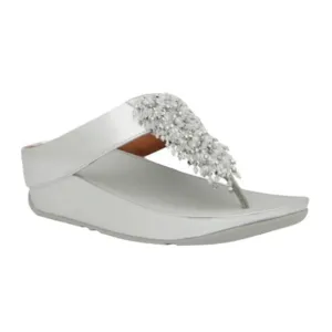 Fitflop Rumba Silver Wedge Sandal  7