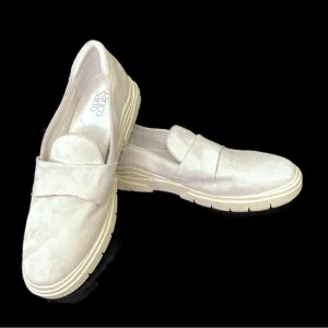 Franco Sarto Off White Suede Leather Loafer Sneaker NWOT 10 Medium