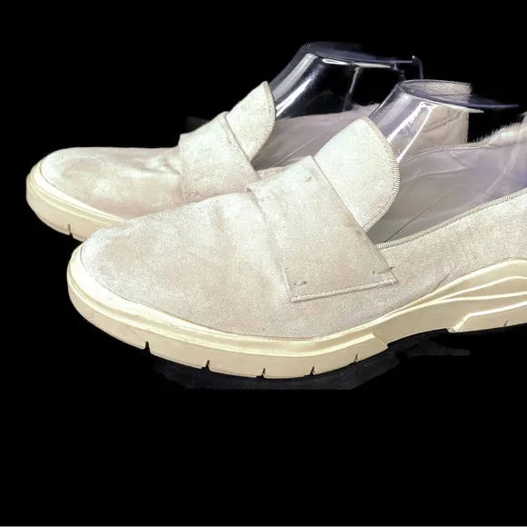 Franco Sarto Off White Suede Leather Loafer Sneaker NWOT 10 Medium