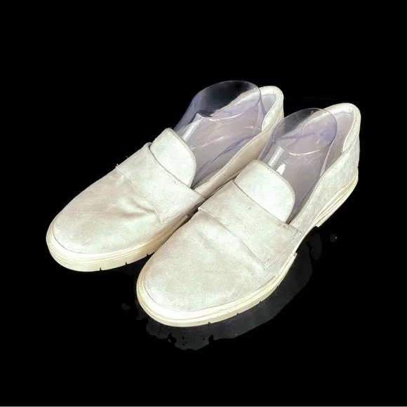 Franco Sarto Off White Suede Leather Loafer Sneaker NWOT 10 Medium