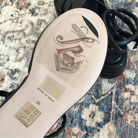 Free People Black Harper Flatform Sandals