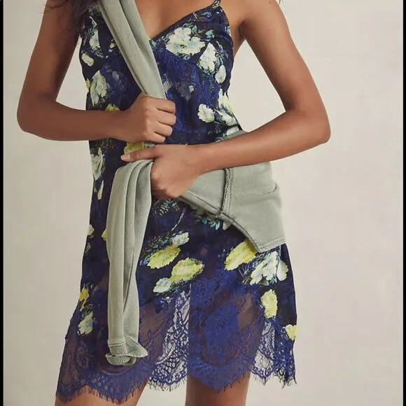 Free People Blue Sunfade Slip Dress Size XS NWT