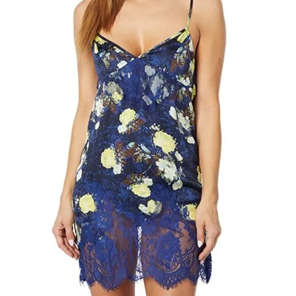 Free People Blue Sunfade Slip Dress Size XS NWT