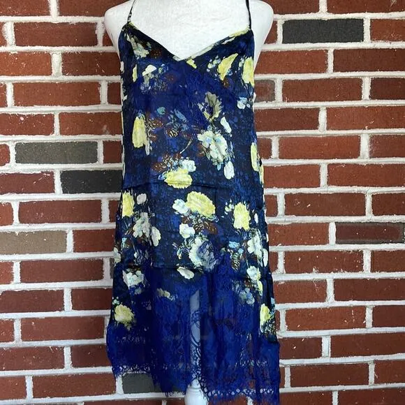 Free People Blue Sunfade Slip Dress Size XS NWT