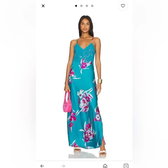 Free People FOREVER YOURS floral slip dress size XS