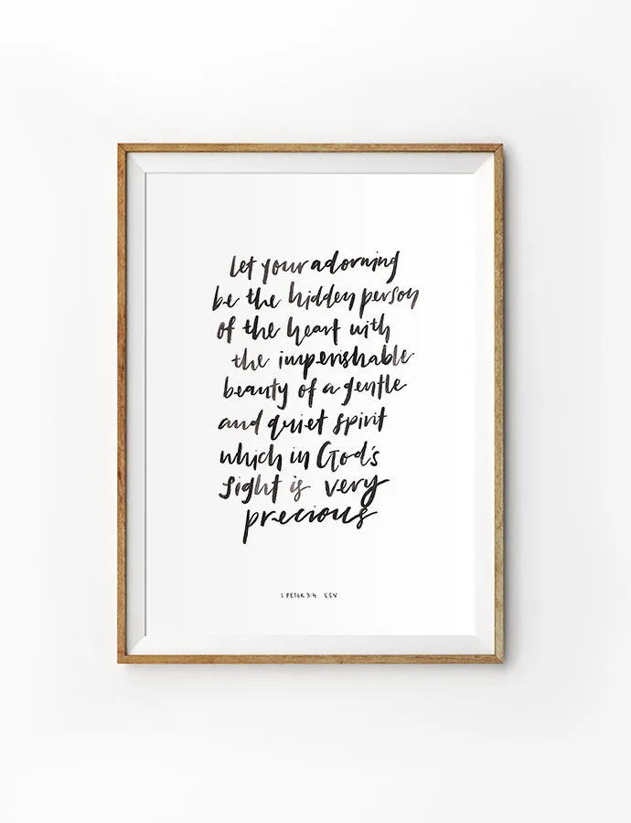 Gentle and Quiet Spirit {Poster}