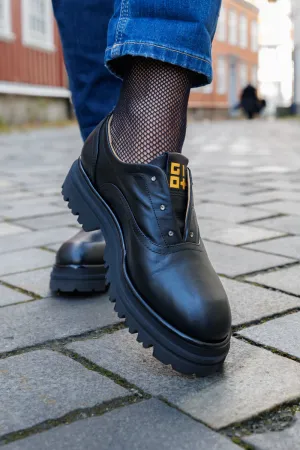 GIO  Sort loafer med strasstener