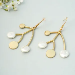 Gold Branch Dangling Earrings
