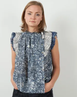 haru top - indigo