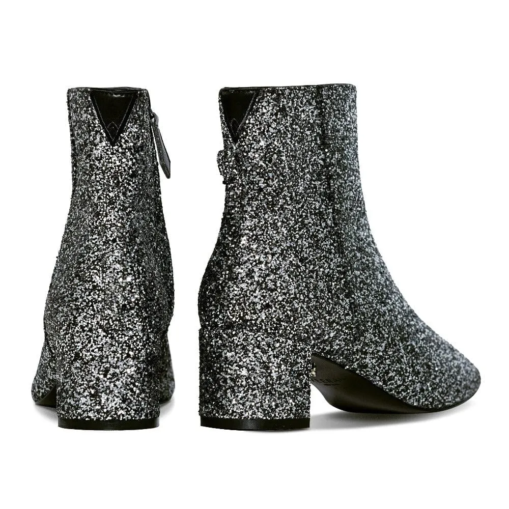 Hedy Vegan PET Ankle Boots | Diamond Dust