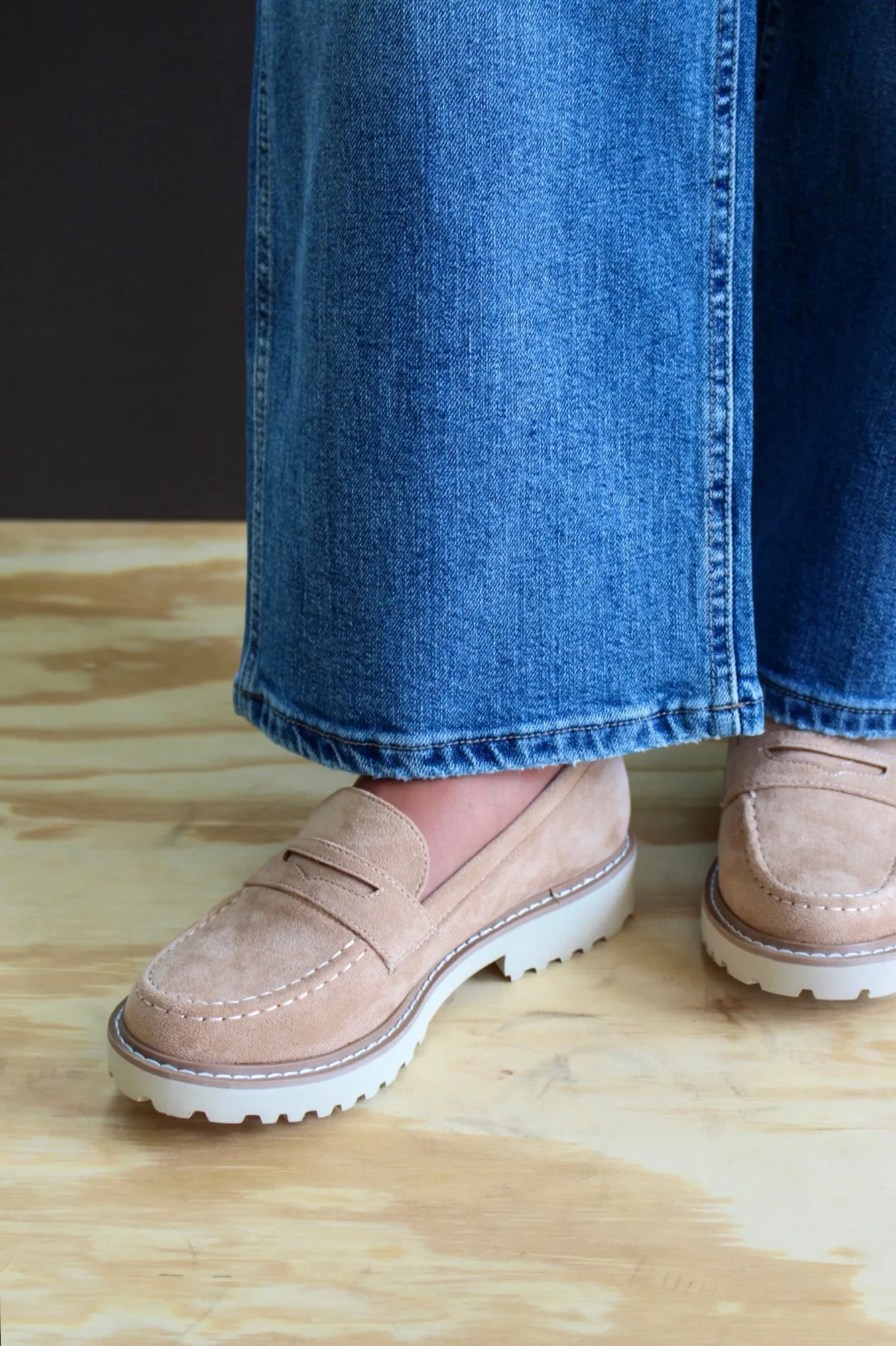 High Standard Lug Sole Loafer • Taupe