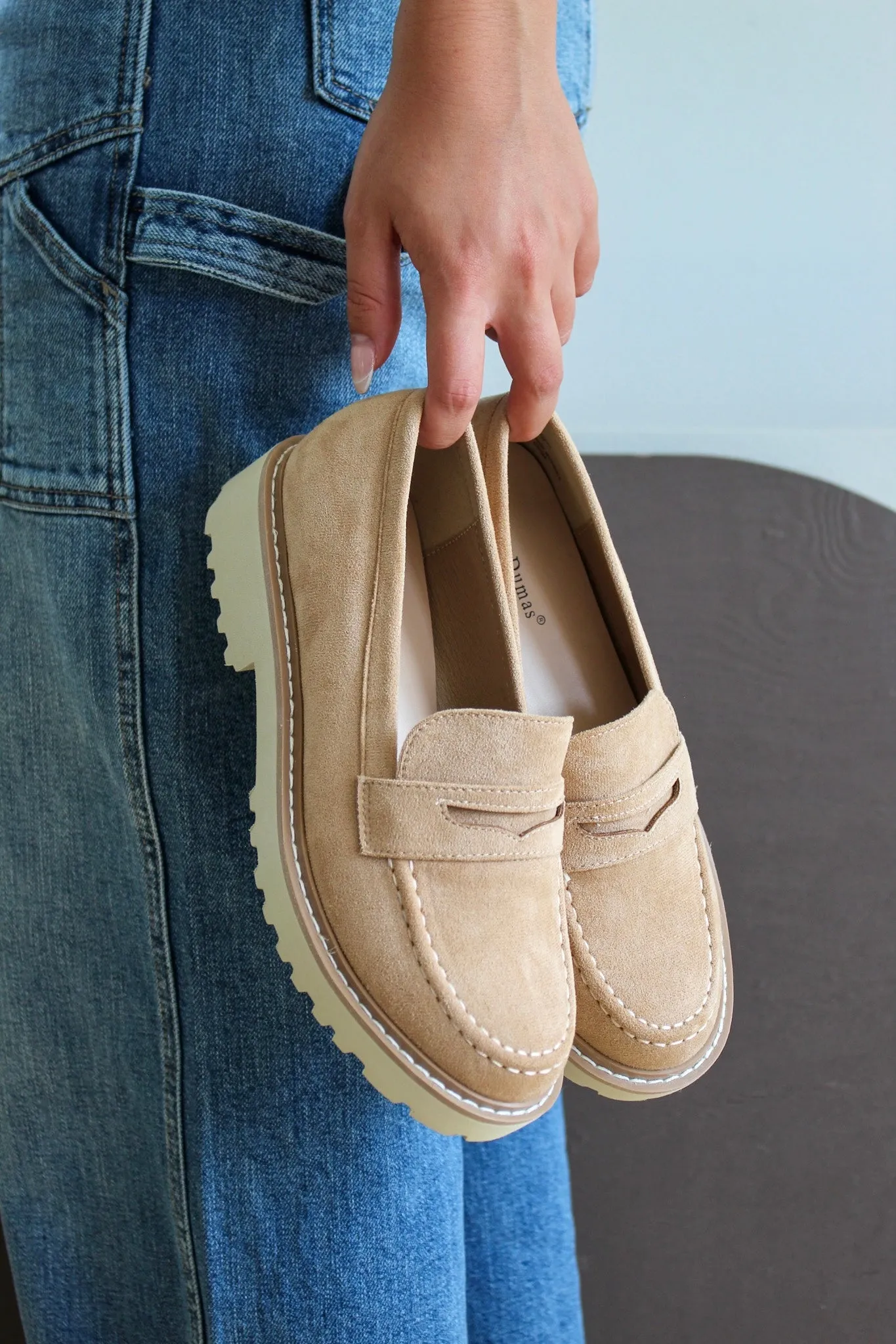 High Standard Lug Sole Loafer • Taupe