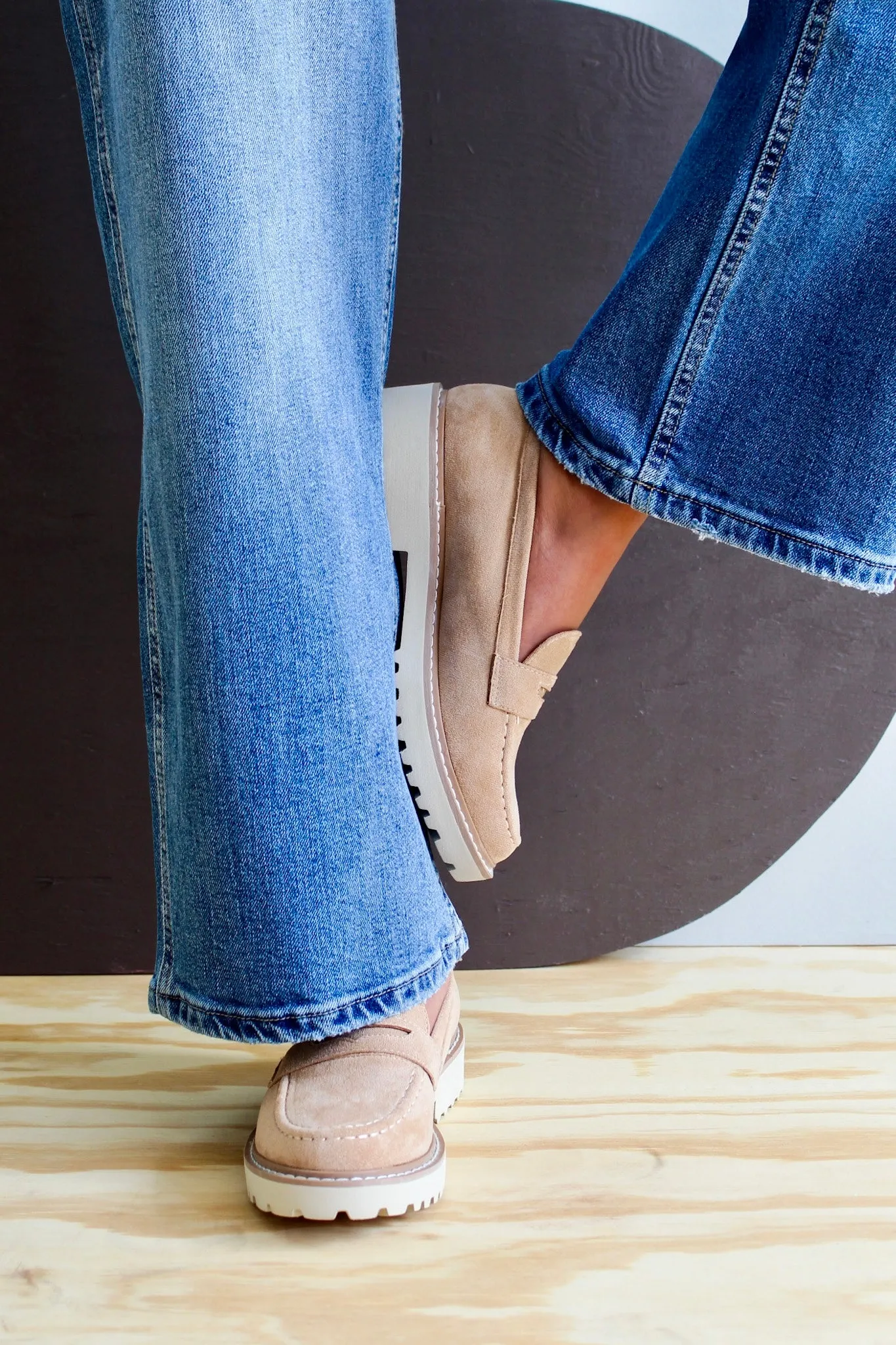 High Standard Lug Sole Loafer • Taupe