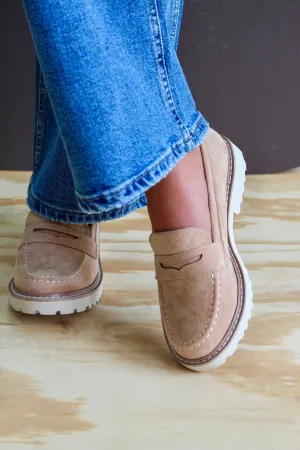 High Standard Lug Sole Loafer • Taupe