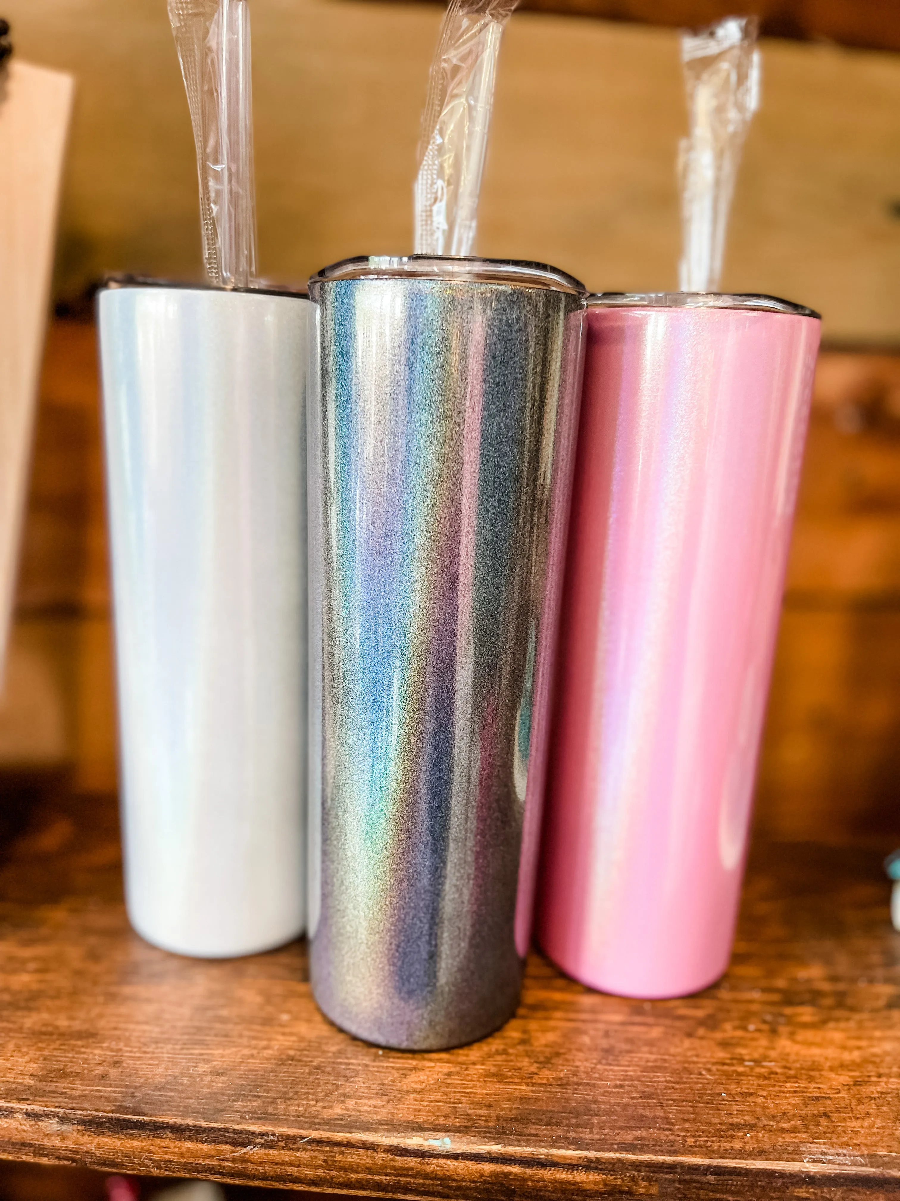 Holographic Skinny Tumblers