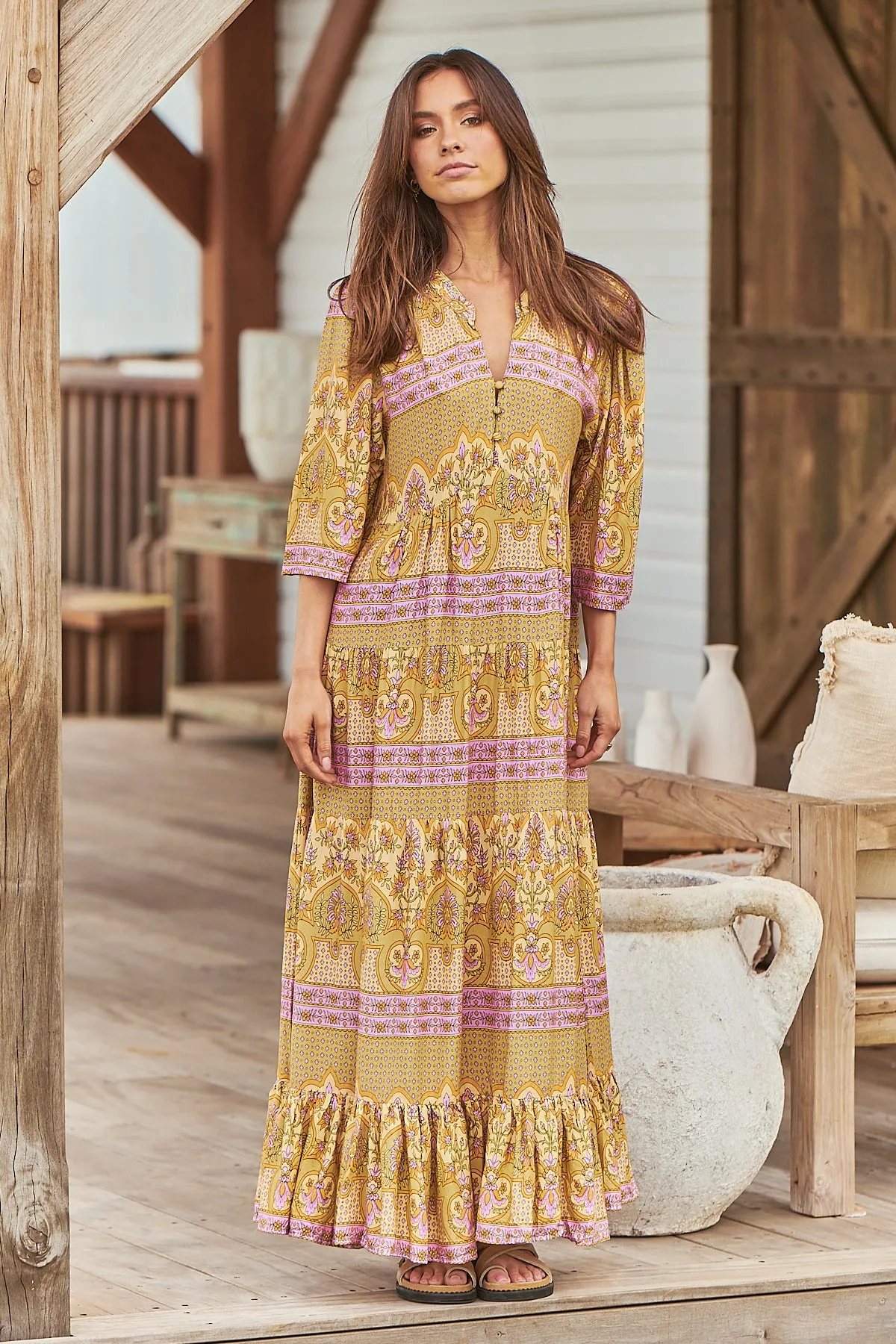 Jazmin Maxi Dress - Caramel Odessa
