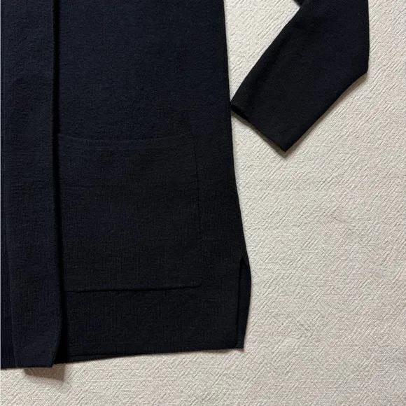JCREW Chelsea Black Shawl Collar Open Front Sweater Blazer BA866 XS