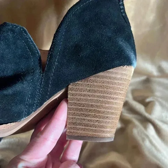Jeffrey Campbell slip on Chelsea booties in black suede
