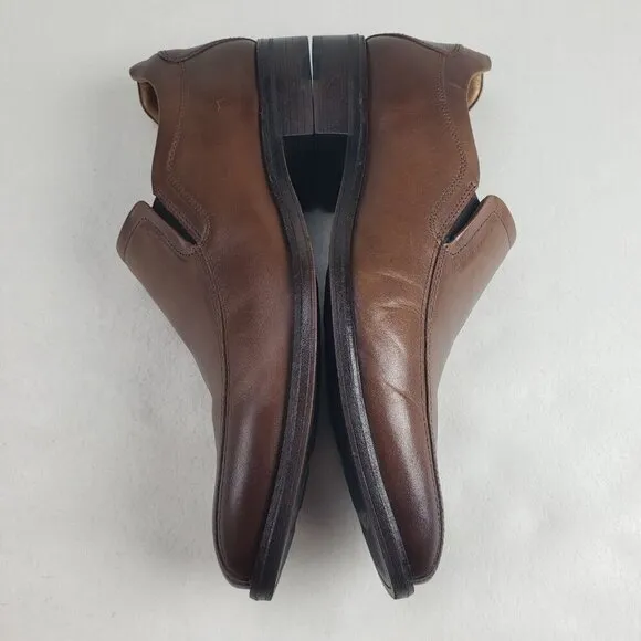 Johnston Murphy Lewis Venetian Loafer Mens 12 Brown Slip On Leather Dress Shoe